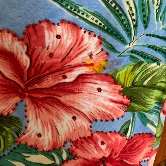 Vintage Jane Ashley Floral Beaded Tank - Picture 4 of 6